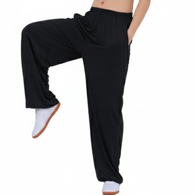 子甄彣璟 冰絲 太極功夫褲 太極拳 透氣褲 武術褲 燈籠褲 瑜珈 禪坐 運動褲 休閒褲 學舞褲 練功褲2