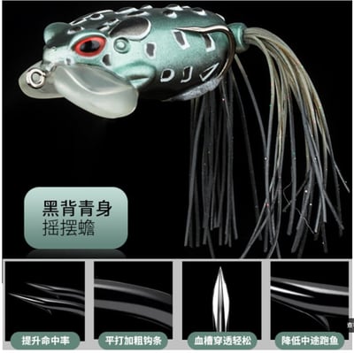 ~子甄彣璟~搖擺蟾 新款設計提升到50-60度 增加命中率 蟾蜍蛙-3D仿真雷蛙 青蛙 路亞餌 假餌 誘餌 仿生餌 擬餌 4
