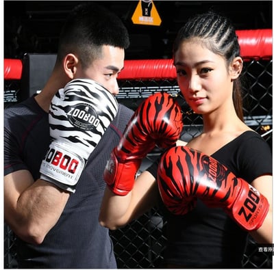 ~子甄彣璟~虎纹10盎司拳擊手套 一次成型拳套 拳擊手套 搏擊手套 散打 泰拳 格鬥 散打 搏擊 武術 比賽沙袋拳套2
