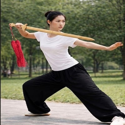 ~子甄彣璟~楠竹太極劍 安全不傷手練習劍 晨練劍 碳化竹劍 武術健身 輕量化設計 晨練必備 竹木劍 不開刃3