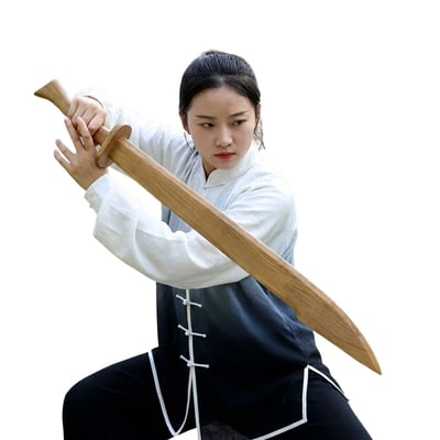 ~子甄彣璟~中國武術練習木刀 花刀 晨練木刀 太極拳 太極刀 表演刀 木刀 角色扮演 Cosplay 道具7