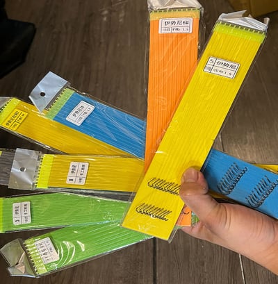 ~子甄彣璟~伊勢尼 子線仕掛 魚鉤子線雙鉤 魚鉤綁好 子線鉤 帶線鈎 不亂線 不易彎曲 高錳碳鋼精制 穿透力強5