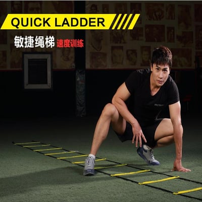 ~子甄彣璟~8米16節賣場-敏捷梯 足球訓練 跳格梯 速度梯 能量梯 拳擊步伐訓練梯 軟梯 繩梯 協調性訓練1