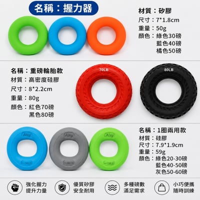 ~子甄彣璟~握力圈 握力器 握力環 握力訓練器 手指訓練 指力訓練 手部復健 康複 握力球 健身 腕力 臂力訓練 多磅數可選7