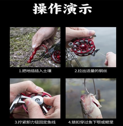 ~子甄彣璟~路亞活魚扣 不鏽鋼魚扣套 魚輪 捲線器 浮標 魚鎖 扣魚 鎖魚 釣魚自帶收納扣 易攜帶 不傷魚4