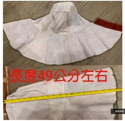 ~子甄彣璟~牛皮焊工護頸帽 電焊帽 氬焊 CO2 燒焊 防火花防護帽 防燙防塵披肩帽 電銲面罩 風帽 工作帽   6