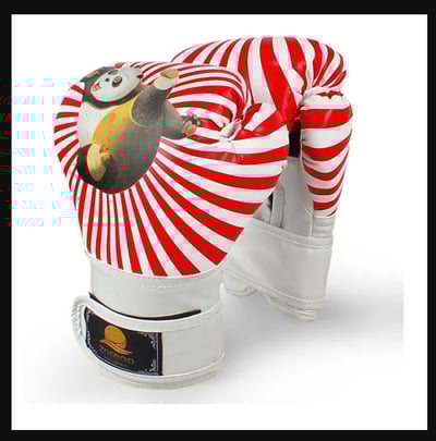 ~子甄彣璟~熊貓拳擊手套 兒童拳套 卡通拳擊手套 搏擊 散打 泰拳 格鬥 散打 健身運動 武術 打擊沙包 沙袋 訓練8