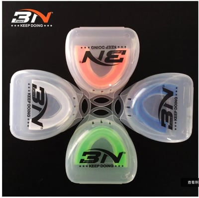 ~子甄彣璟~BN護齒 拳擊 散打 搏擊 EVA材質籃球 無毒安全可食性矽膠 空手道 跆拳道 運動牙套 單雙層1