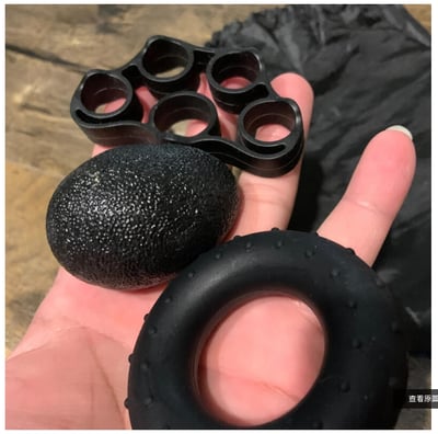 ~子甄彣璟~握力三件套-五指訓練器 握力器 握力球 指力 握力圈 握力蛋 健身訓練 橡膠圈 中老年復健 康複 矽膠 5