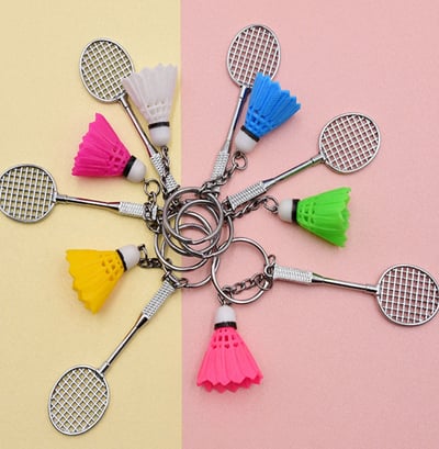 ~子甄彣璟~羽毛球鑰匙圈 鑰匙扣 吊飾 羽球吊飾 紀念品 運動 羽毛球鑰匙扣 飾品 鑰匙掛件 生日禮物6