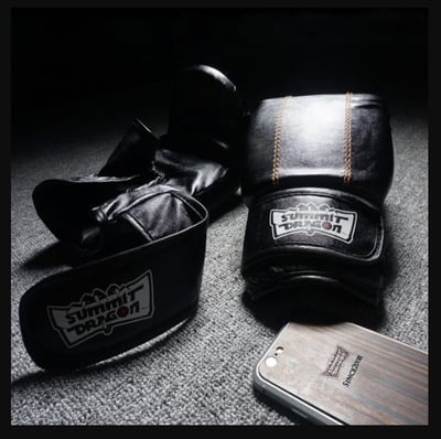 ~子甄彣璟~summitdragon 半指拳套 黃線露拇指拳擊手套 散打手套 搏擊格鬥拳套 沙包 沙袋打擊訓練 武術泰拳2