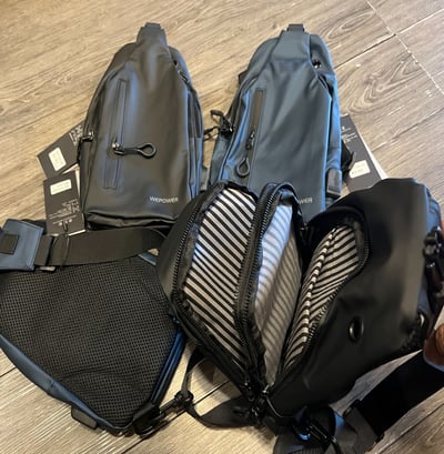 ~子甄彣璟~側背包1100-28 斜挎包 多功能大容量 斜背包 胸包 旅行包 防潑水 背包 錢包 單肩包 側肩包9