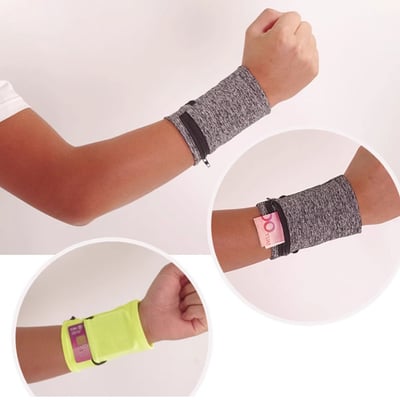 ~子甄彣璟~運動手腕包 戶外 騎行 跑步 手臂包 拉鏈款 零錢包 鑰匙包 收納包 護腕毛巾 擦汗 吸汗13