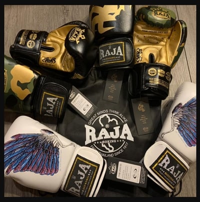 ~子甄彣璟~泰國品牌RAJA 超纖拳擊手套 拳套 比賽訓練 散打 自由搏擊 泰拳 搏鬥 拳擊防具2