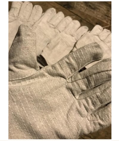 ~子甄彣璟~ 雙層全帆布手套 耐磨 工作手套 勞保手套 防護手套 24線加固 (1雙2只)3