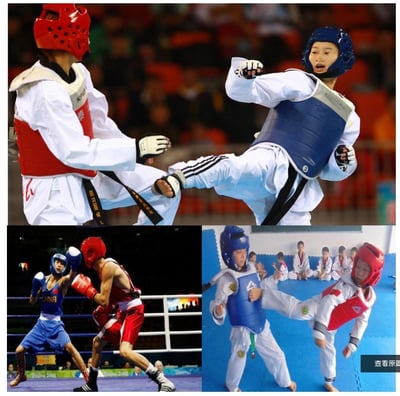 ~子甄彣璟~成人兒童 頭套 跆拳道 護頭套 頭盔 空手道 護頭 拳擊頭套 散打 訓練帽 練習護具 運動頭套5