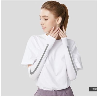 ~子甄彣璟~高彈性 冰絲涼感袖套 防曬袖套 運動袖套 無痕袖套 自行車袖套 抗uv袖套 抗紫外線 袖套 冰絲袖套 透氣袖套6