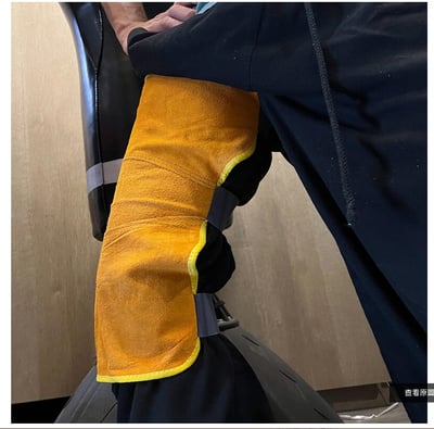 ~子甄彣璟~大腿腳套 牛皮電焊腳套 護腿套 護腳 魔鬼氈大護腳 氬焊 CO2 切割機 防燙 耐磨 防火花 燒焊 電銲 焊工護腳4