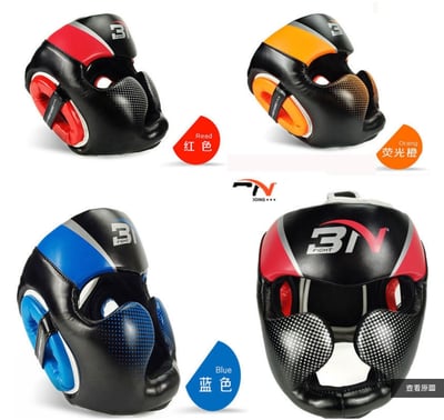 ~子甄彣璟~BN泰拳 跆拳道 全防護頭盔 護頭套 空手道 拳擊頭套 散打 訓練帽 練習護具 運動頭套 拳館 成人兒童頭套7