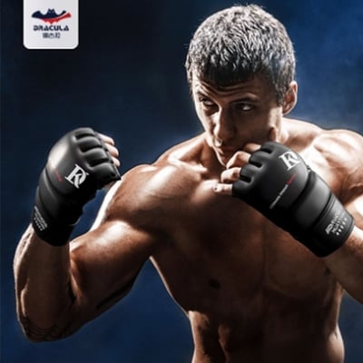 ~子甄彣璟~DR半指MMA拳套 拳擊手套 UFC散打手套 拳擊漏指手套 搏擊 格鬥 泰拳 打擊訓練 1