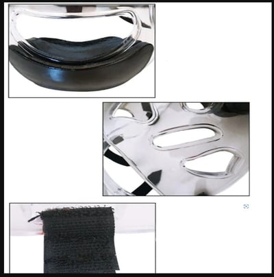 ~子甄彣璟~透明防護面罩 可拆卸 跆拳道 空手道 拳擊 護臉 頭盔面具 面罩 護具 防護面罩 面具2