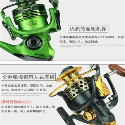 ~子甄彣璟~漁魔士XF系列-14軸無間隙金屬頭漁線輪 紡車輪 磯釣輪 捲線器 魚輪 甩竿 海釣 釣魚 高硬度齒盤4