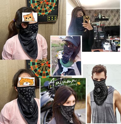 ~子甄彣璟~XTJ30魔術頭巾 掛耳面罩 透氣網 運動 防塵 冰絲 防曬 口罩 面罩 防紫外線 運動頭巾 頭套 圍脖 抗UV6