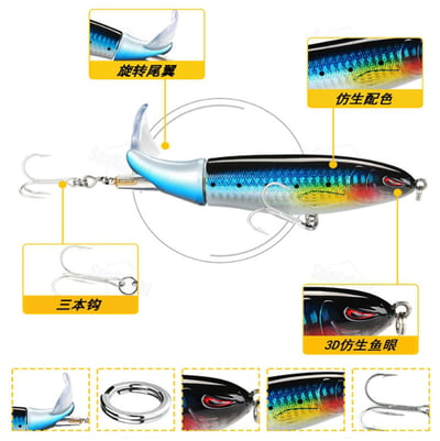 ~子甄彣璟~螺旋槳拖拉機 10cm-13g硬餌 浮水鉛筆 水面系 專攻中上層 假餌 路亞餌 仿生餌 誘餌9