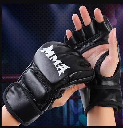 ~子甄彣璟~戰牌 半指MMA拳套 拳擊手套 散打手套 搏擊 格鬥 拳套 打擊訓練 搏擊格鬥 武術 泰拳 打沙包 競賽練習9