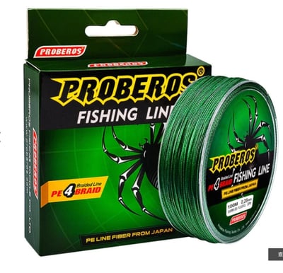 ~子甄彣璟~PROBEROS 100米 大力馬 魚線 0.4號-10.0號 編織線 釣魚線 4編 PE線 競技主線 子線綁鉤 不易斷1