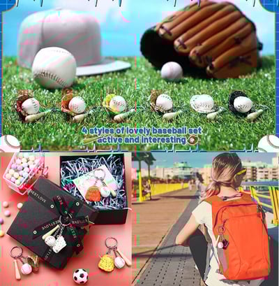 ~子甄彣璟~棒球鑰匙圈 鑰匙扣 吊飾 球棒吊飾 紀念品 運動 球套鑰匙扣 飾品 鑰匙掛件 生日禮物8