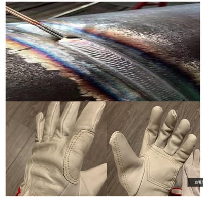 ~子甄彣璟~羊皮 氬弧焊手套 加強車縫更耐用 氬弧焊 CO2 電焊 真皮 防燙 耐磨 柔軟 防護手套 氬焊 手套2