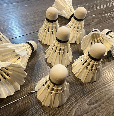 ~子甄彣璟~羽毛球 粗白鵝毛 飛行穩定 娛樂訓練球 訓練用球 耐打不易爛 鴨毛球 軟木球 練習 羽球8