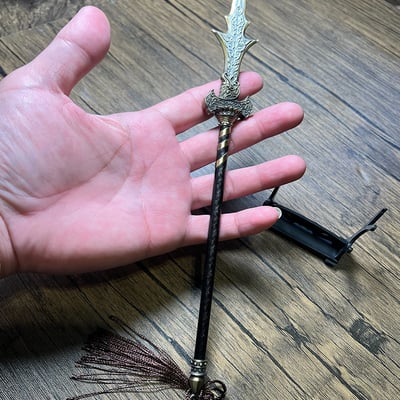 ~子甄彣璟~封神演義 楊戩 二郎神 成名器 三尖兩刃槍 珍藏品 工藝品 模型擺件 生日禮物 交換禮物3