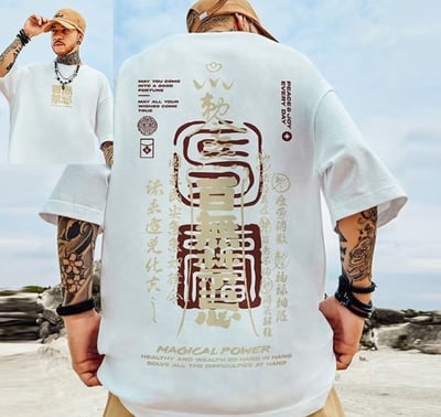 子甄彣璟~拳擊熊 百無禁忌 圓領 T恤 短T 打底衫 短袖 潮T 運動衣 班服 工作衣 休閒衣2