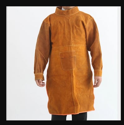 ~子甄彣璟~牛皮 電焊工作服 焊工服 電焊 氬焊 CO2 袖套 圍裙 防護服 電銲手套 皮衣 耐溫 防火花 隔熱 防阻燃2