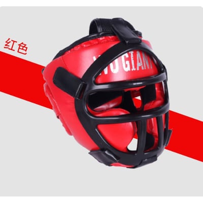 ~子甄彣璟~戰牌 拳擊 面罩頭盔 泰拳 跆拳道 搏擊全防護頭盔 護頭套 頭套 散打 練習護具 運動 格鬥頭套3