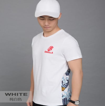 ~子甄彣璟~純棉 日系潮牌 夏天短袖 原宿風 暴龍 恐龍 T恤 百搭圓領 新潮流 短T 哥吉拉 班服 團體服 情侶裝3