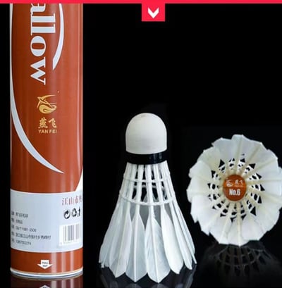 ~子甄彣璟~Swallow 羽毛球 12只裝 飛行穩定 娛樂訓練球 訓練用球 耐打不易爛 鴨毛球 軟木球 練習 羽球4