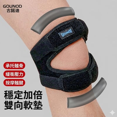 ~子甄彣璟~運動髕骨帶 雙重加壓髕骨帶 護膝固定帶 減震雙向軟墊 登山 跑步 籃球 健身 膝蓋支撐防護 左右通用4
