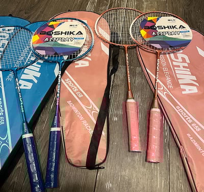 ~子甄彣璟~羽毛球拍 成人2支1袋 耐打型 羽毛球 戶外運動 家庭休閑 學生 初級入門1