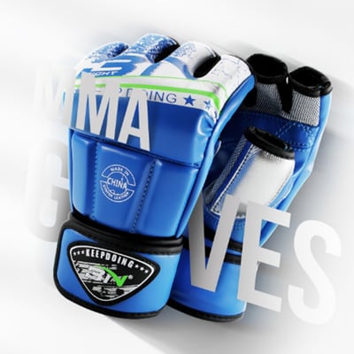 ~子甄彣璟~重磅款 MMA拳套 半指拳套 格鬥拳套 UFC拳套 散打 自由搏擊 泰拳 拳套 搏擊 綜合格鬥 手套 訓練拳套 沙袋拳套3