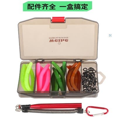 ~子甄彣璟~82件加鹽蜂豆套裝 面條蟲 麵條蟲 魚餌 路亞餌 沉水 棒蟲 棒棒蟲 麵條蟲 路亞 釣餌 假餌5