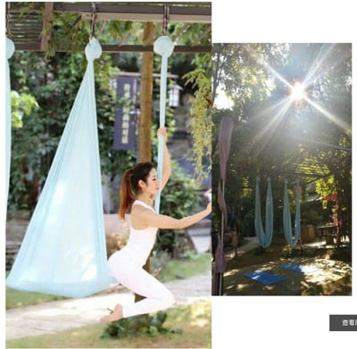 ~子甄彣璟~5米-6米賣場 彈力布料 反重力 空中瑜珈吊床 無拼接吊帶 吊繩 伸展帶吊床 空中飛行 運動健身8