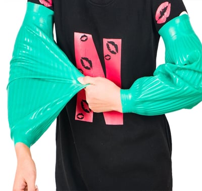 ~子甄彣璟~乳膠套袖 防水 耐油 耐酸堿 加長 加厚 橡膠袖套 廚房 水產 勞保 漁業 工業護袖5