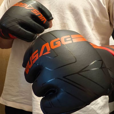 ~子甄彣璟~WUSAGE 2倍厚度拳峰 半指MMA拳套 拳擊手套 UFC散打手套 搏擊 格鬥 泰拳 打擊訓練 競賽練習7