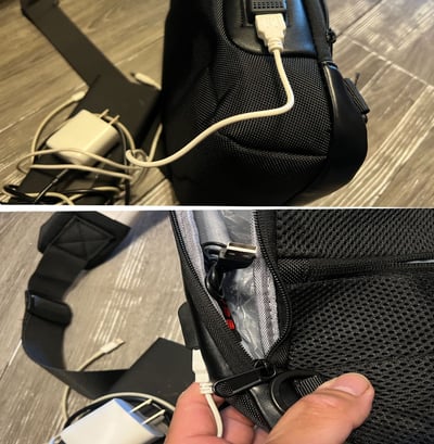 ~子甄彣璟~側背包9530 密碼鎖 斜挎包 多功能大容量 斜背包 胸包 旅行包 防潑水 背包 錢包 單肩包 側肩包2