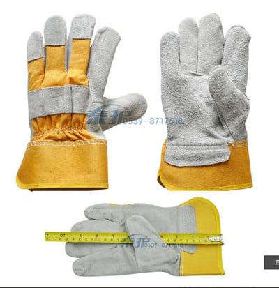 ~子甄彣璟~焊工手套 氬焊 電焊手套 牛皮手套 耐高溫手套 焊接耐磨 工作手套 皮手套 電銲(1雙2只)4