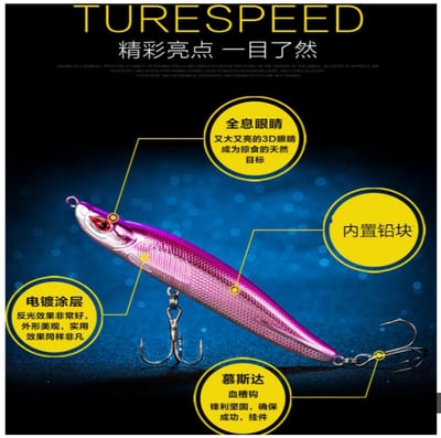 ~子甄彣璟~全泳層-9.5公分 17克-路亞餌 翹剎 翹楚 遠投型沉水鉛筆餌 翹嘴 假餌 擬餌魚餌 仿生餌 誘餌 釣魚5