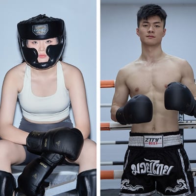 ~子甄彣璟~ZTTY 高顏值CEILING 拳峰加厚 四重組合內膽 拳擊手套 搏擊 散打 泰拳 格鬥 散打 健身運動3